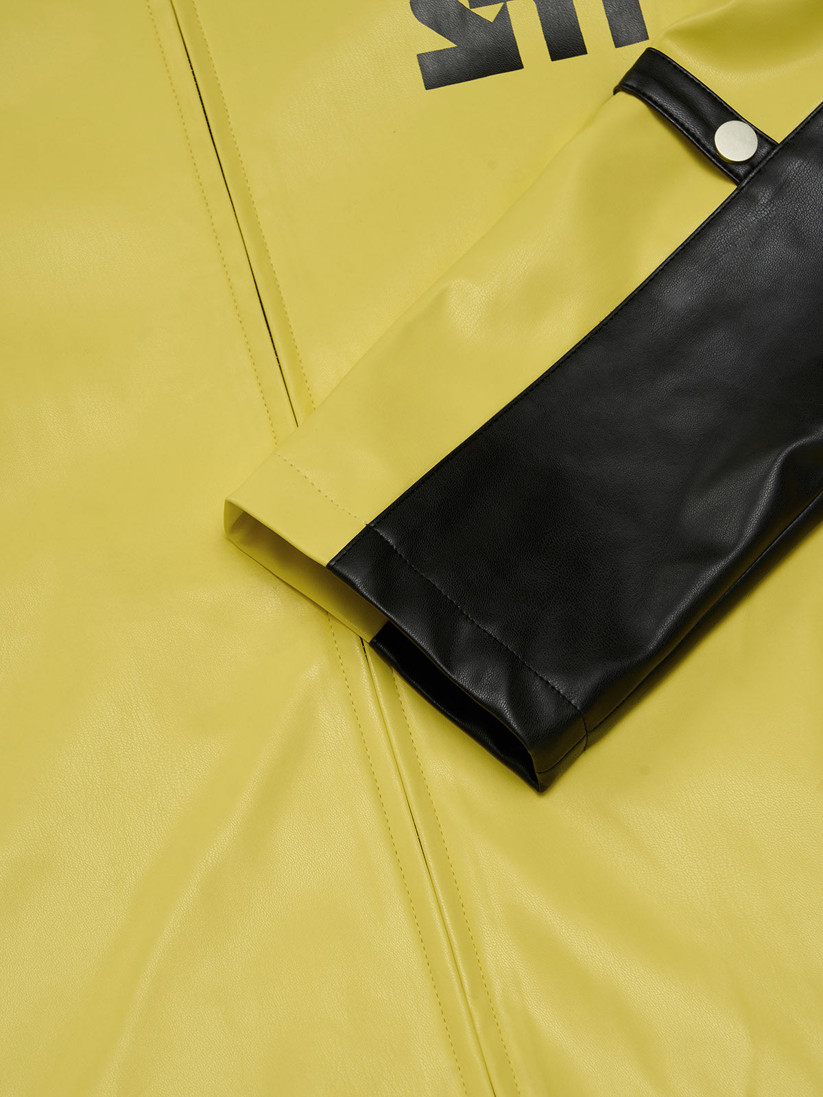 Original Contrast Color Leather Jacket