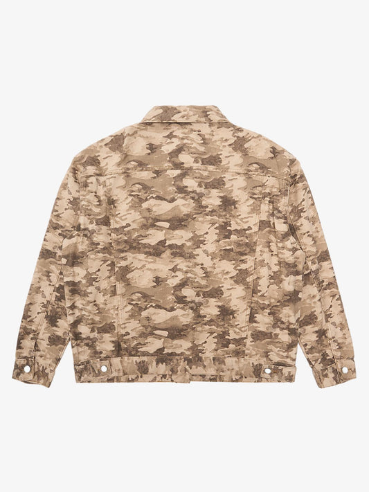 Camouflage Multi-Pocket Work Denim Jacket