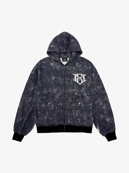 Original Oversized Denim Hoodie And Shorts Set