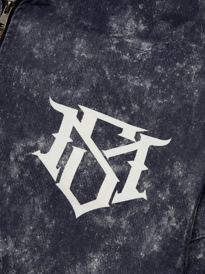 Original Oversized Denim Hoodie And Shorts Set