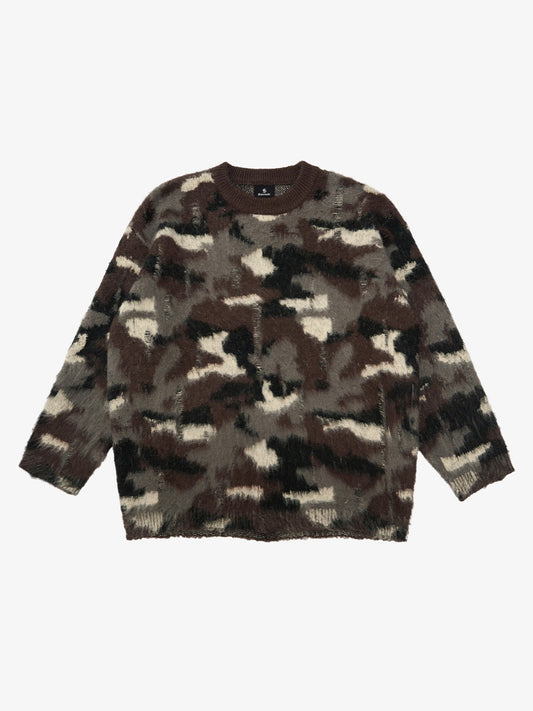 Street Camouflage Crew Neck Sweater