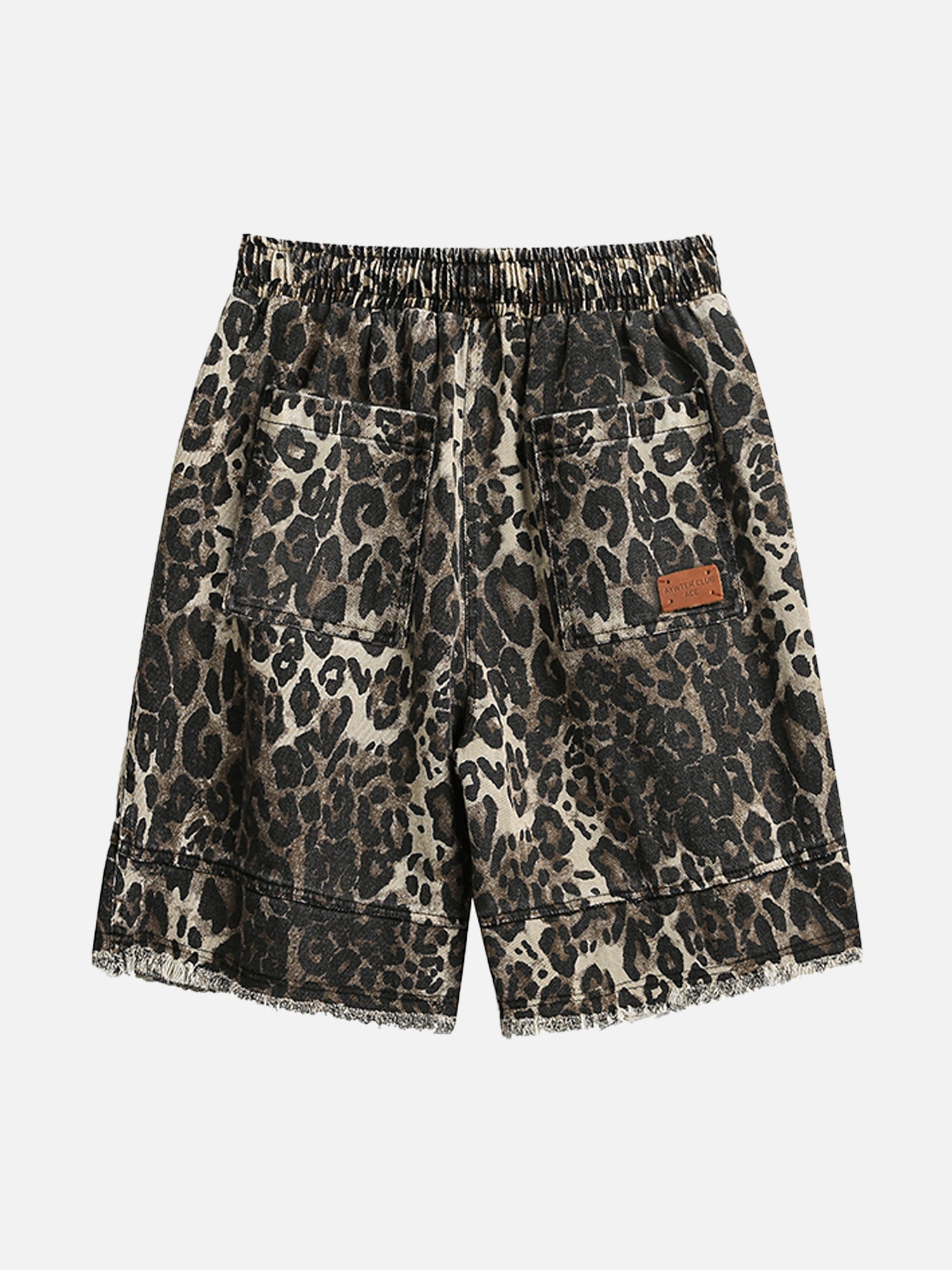 Thesupermade American Retro Leopard Print Denim Shorts