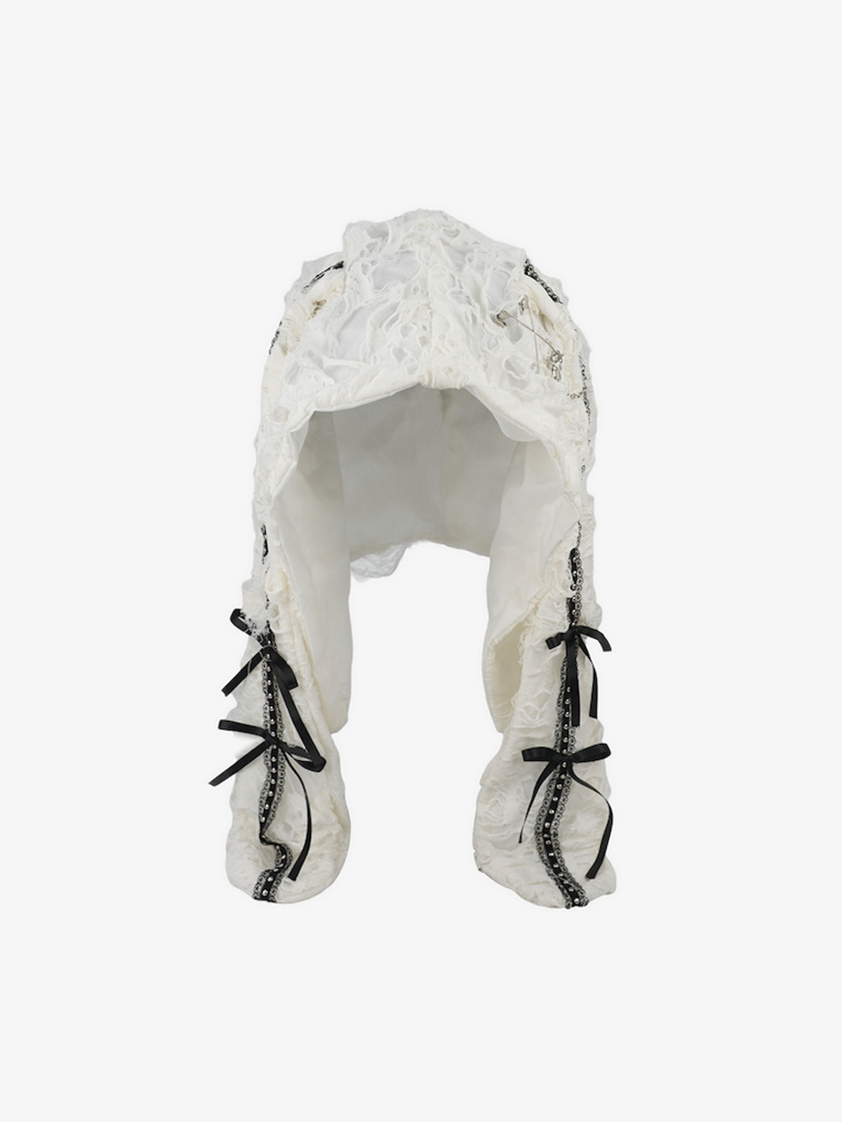 Elegant Lace Bonnet with Adjustable Ties for Versatile Styling
