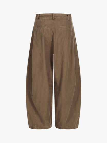 Riveted Pleated Casual Scimitar Pants
