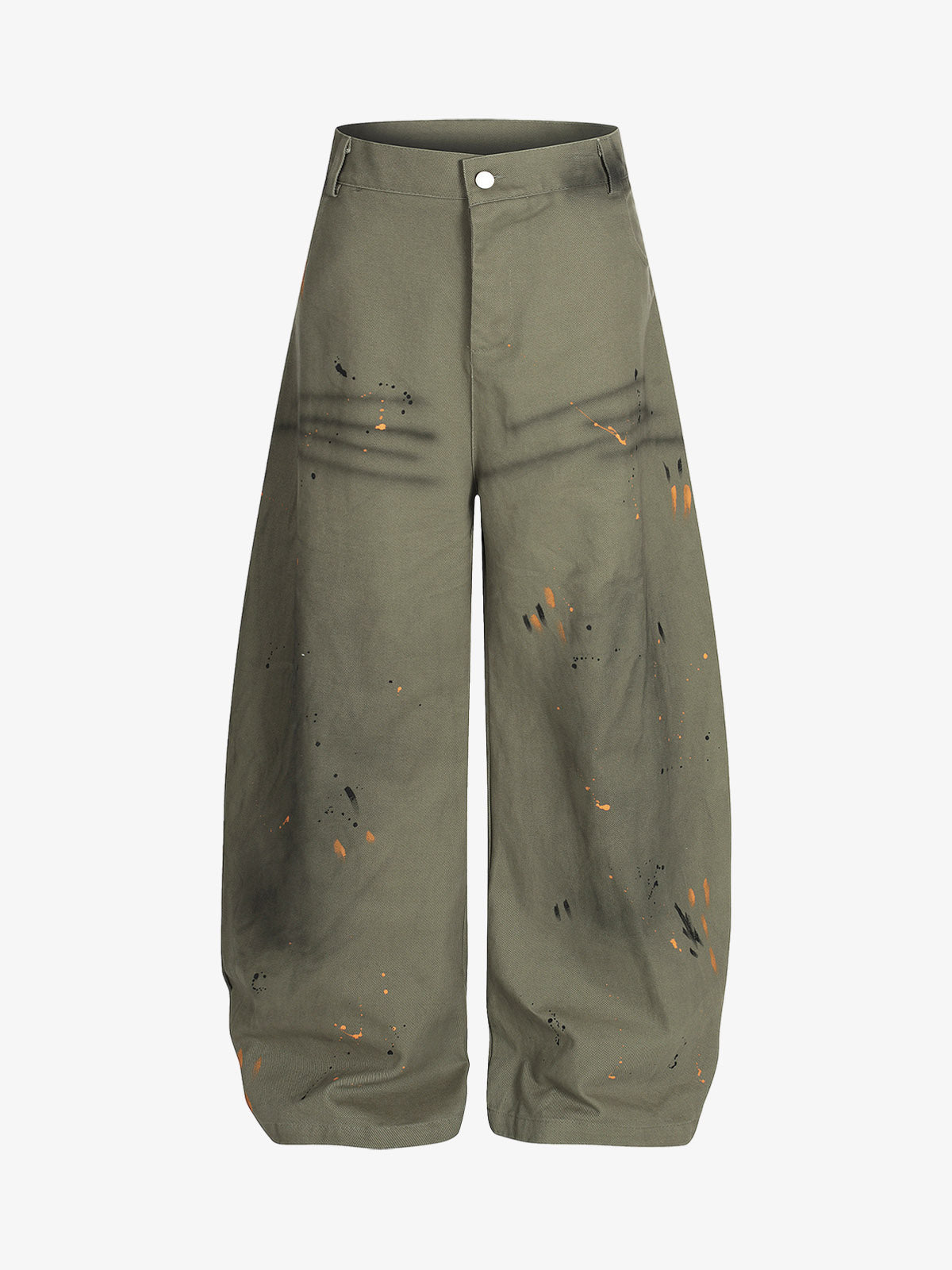 Retro Inkjet Dirty Dyed Barrel Pants