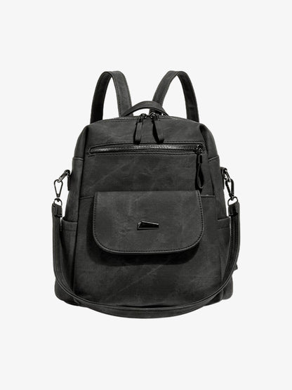 Suede Simple Dual-Use Large Capacity Backpack