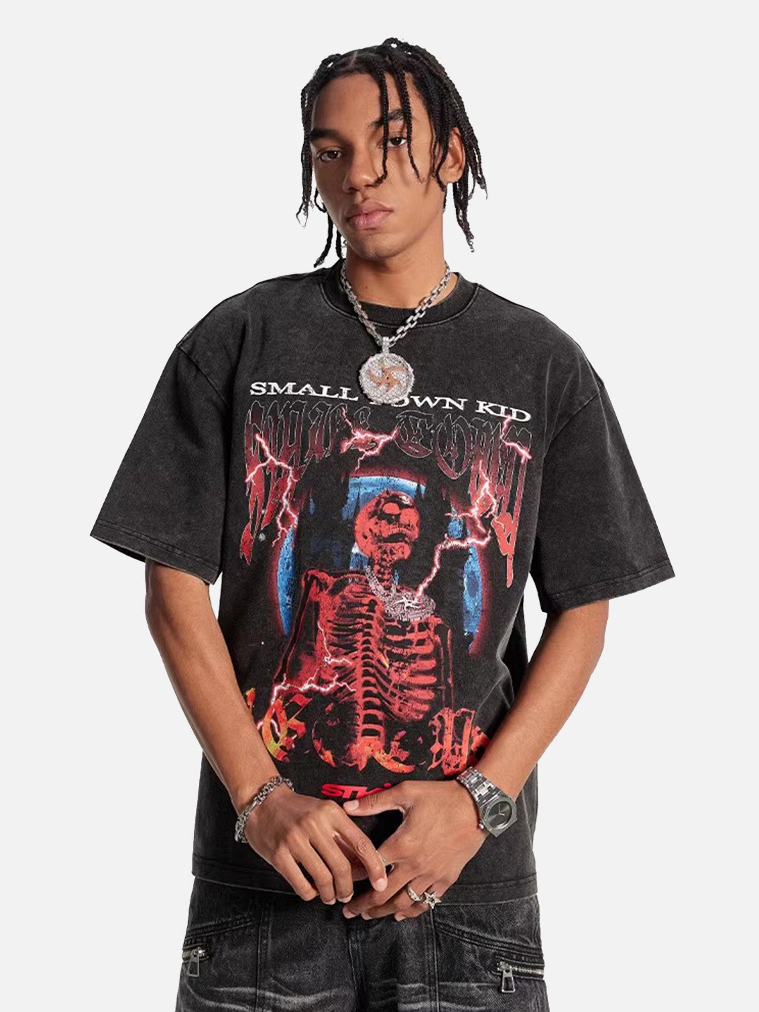 American Street Hip Hop Skull T-Shirt
