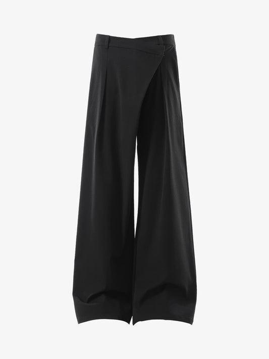 Wide-Leg Striped Trousers for Modern Elegance