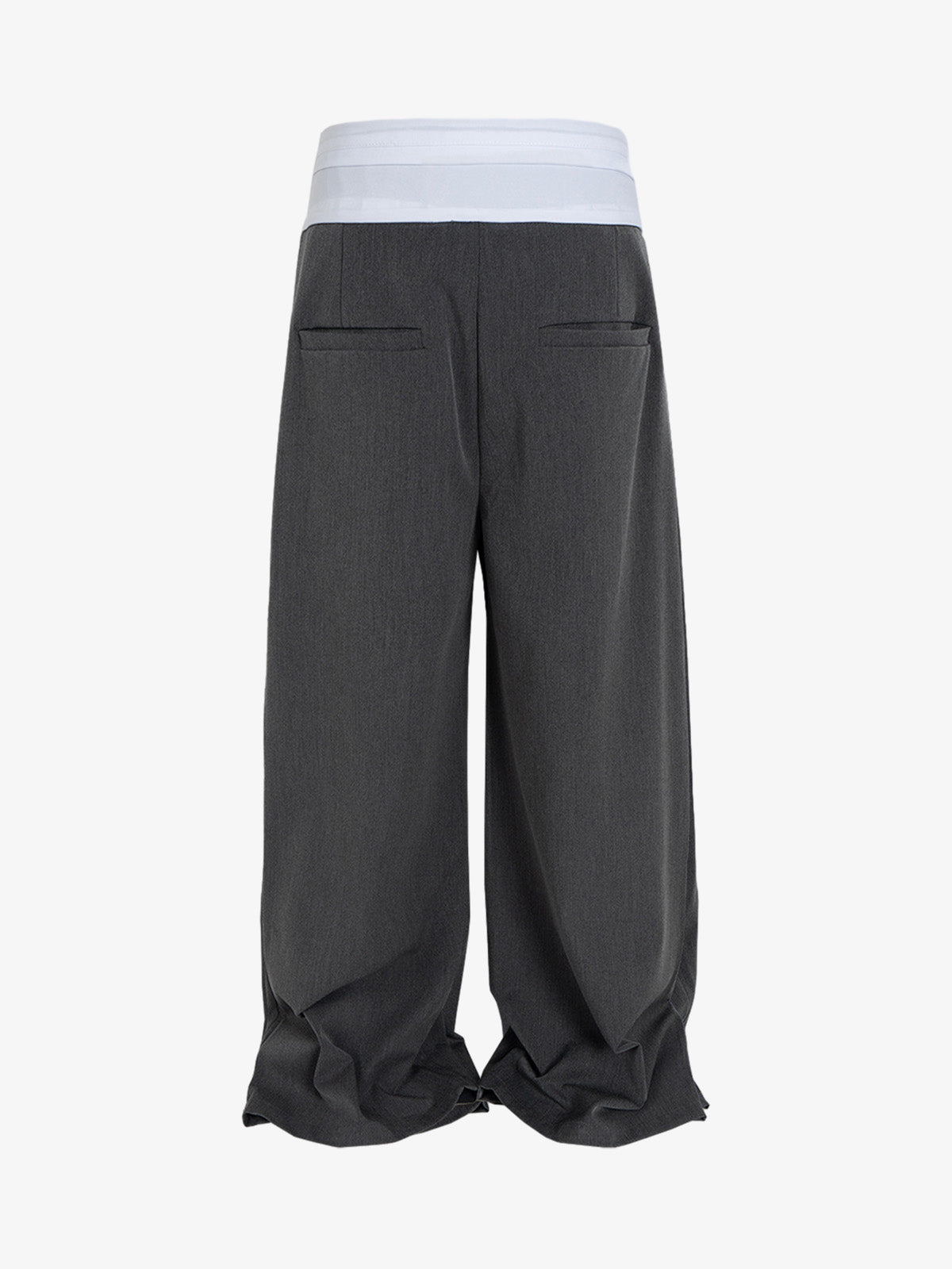 Stylish Wide-Leg Trousers with Unique Waistband Design for Modern Fashionistas