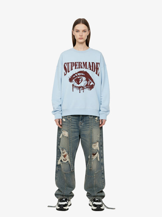 Vintage Eye Graphic Crewneck Sweatshirt