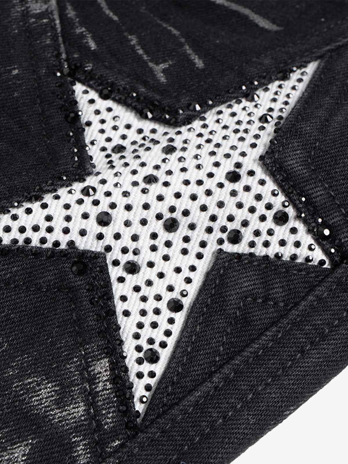 Stylish Star-Embellished Flared Jeans for Women - Perfect for Trendy Outfits