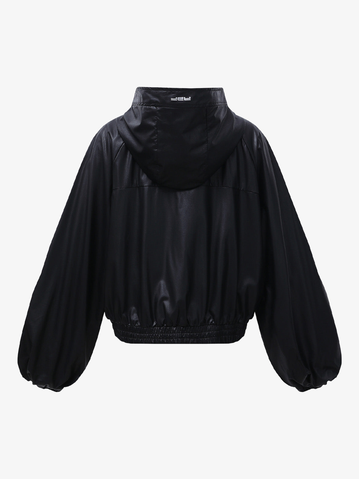 Stylish Black Puffer Jacket with High Neck and Bubble Sleeves for Women