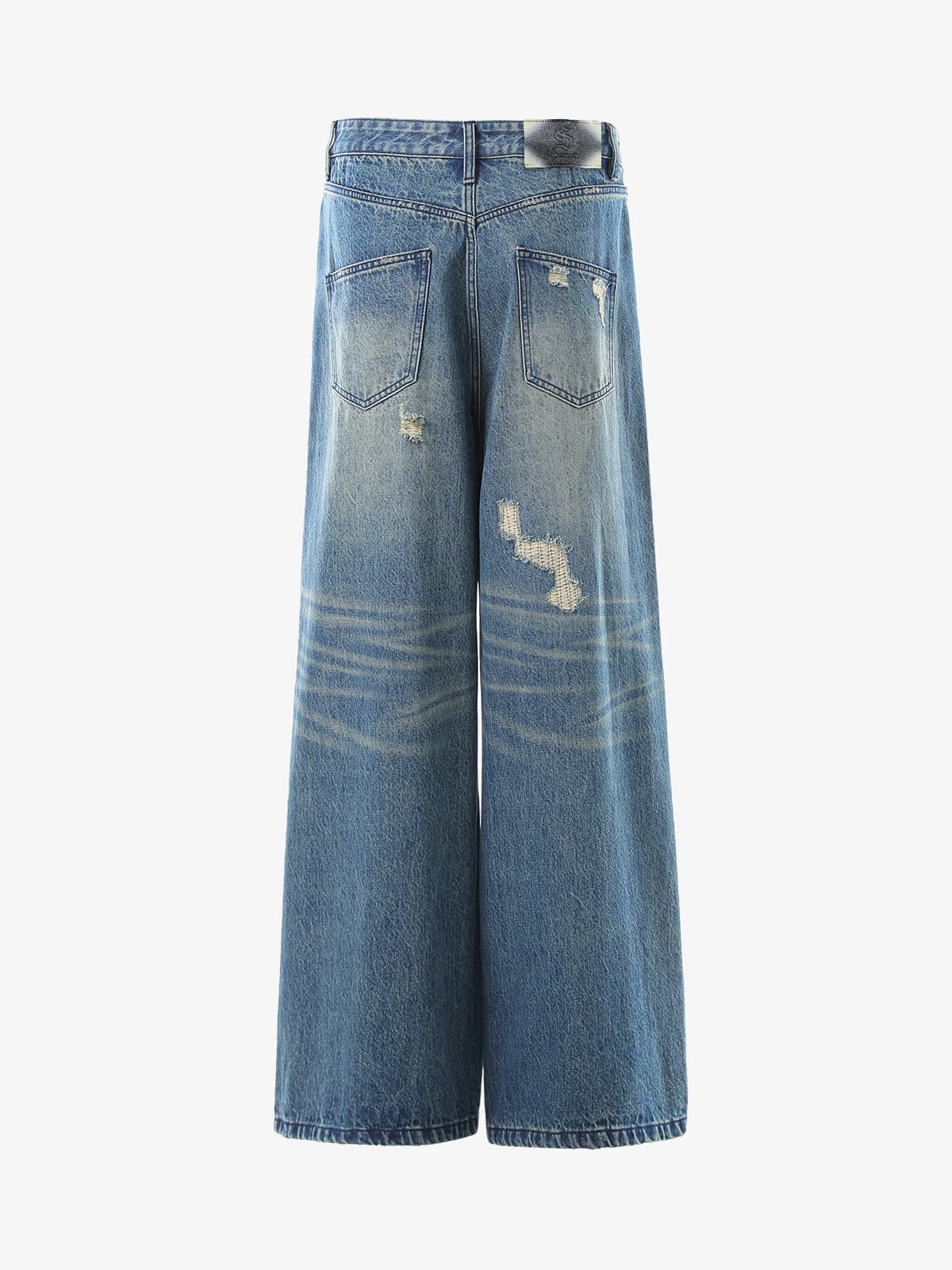High-Waisted Wide-Leg Cargo Pants with Unique Pocket Design