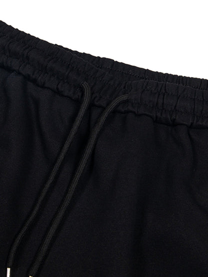 Retro Pearl Design Casual Straight Pants