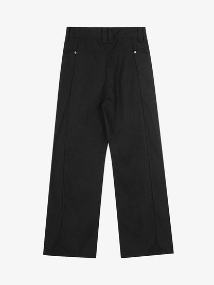 High-Waisted Wide Leg Trousers with Pleated Design for Modern Style
