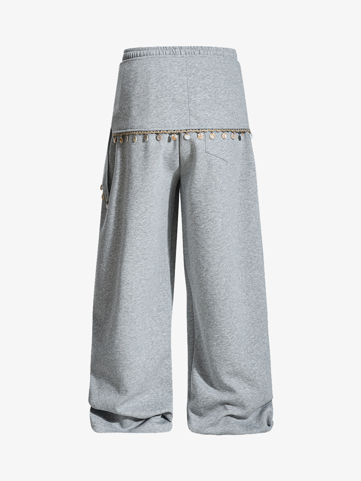 Stylish Wide-Leg Pants with Unique Waist Detailing for Women