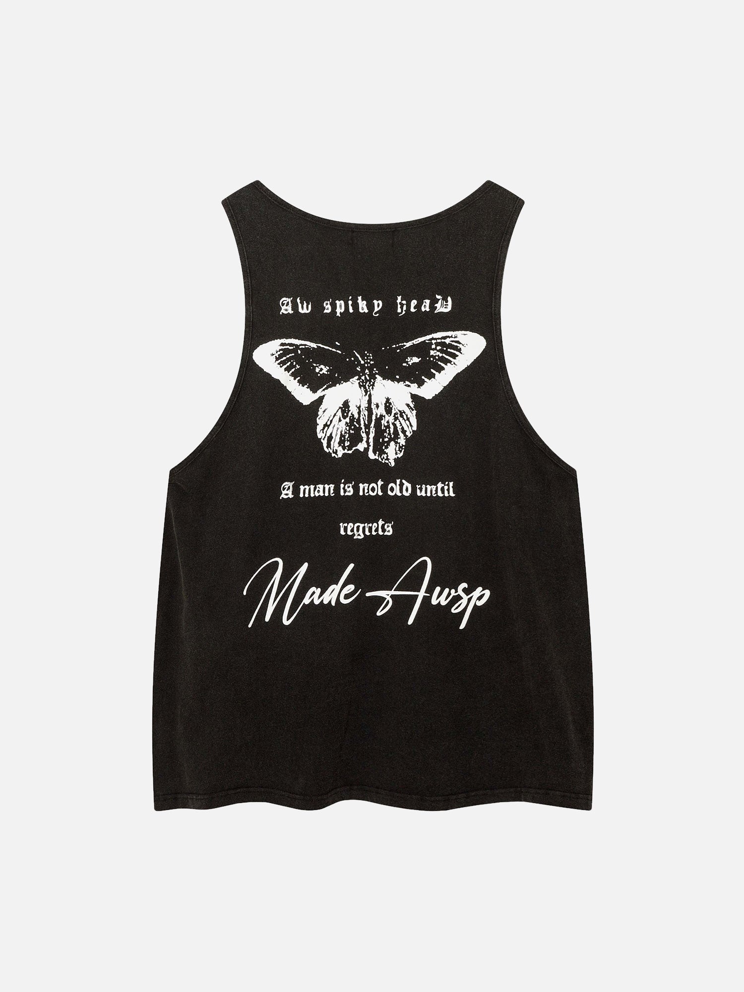 Retro Butterfly Goth Letter Print Vest Tank Top