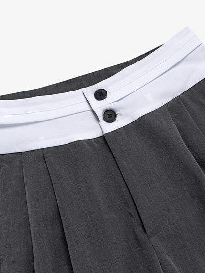 Stylish Wide-Leg Trousers with Unique Waistband Design for Modern Fashionistas