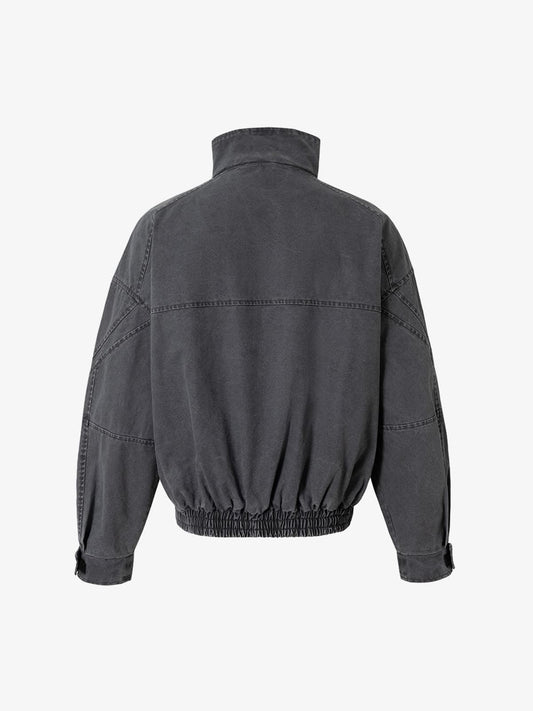 Stylish High-Collar Denim Jacket for All-Season Wear