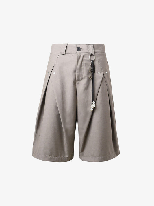 Vintage Deconstructed Pleated Shorts