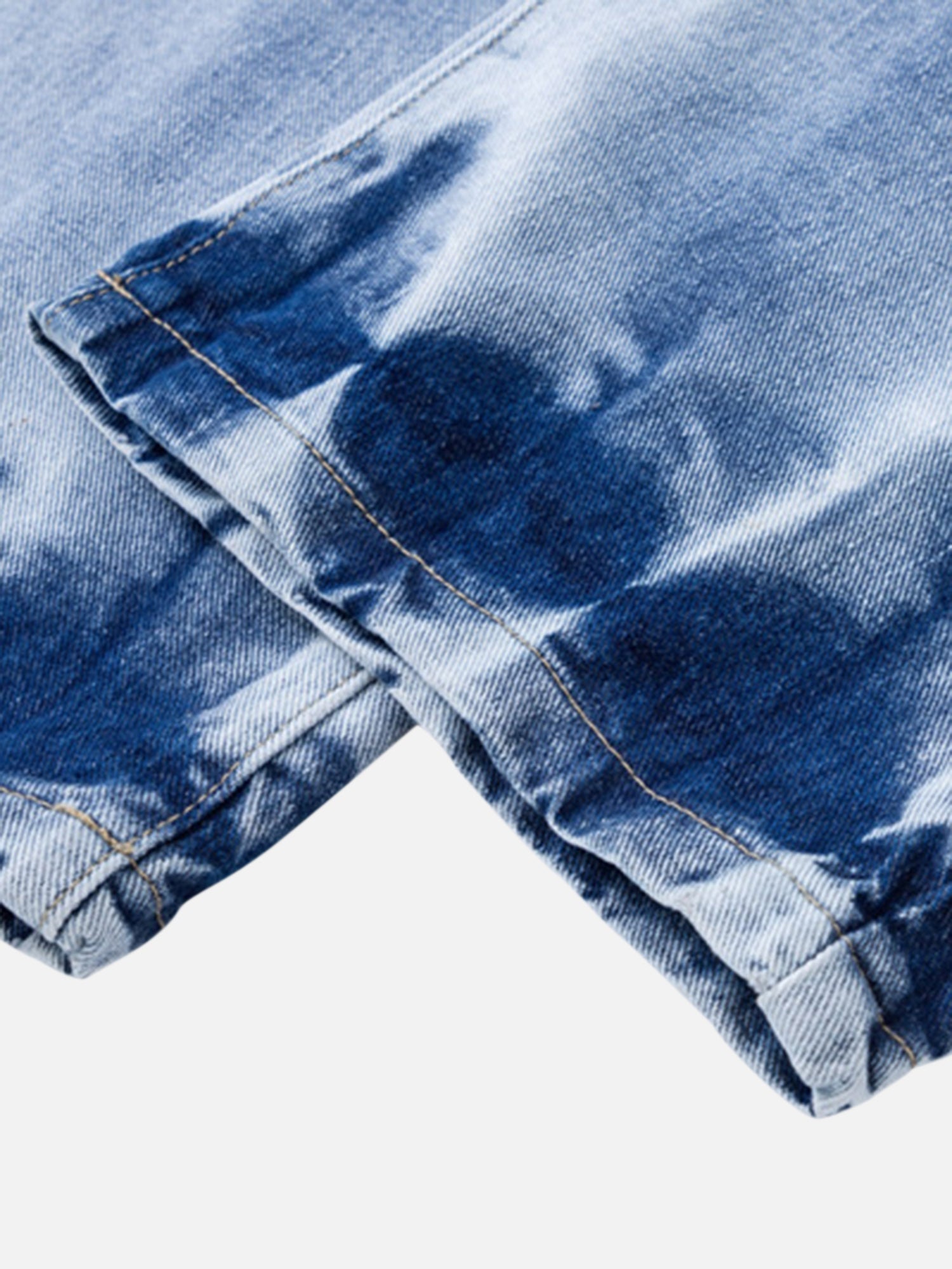 Niche Design Letter Embroidered Tie-dye Gradient Jeans