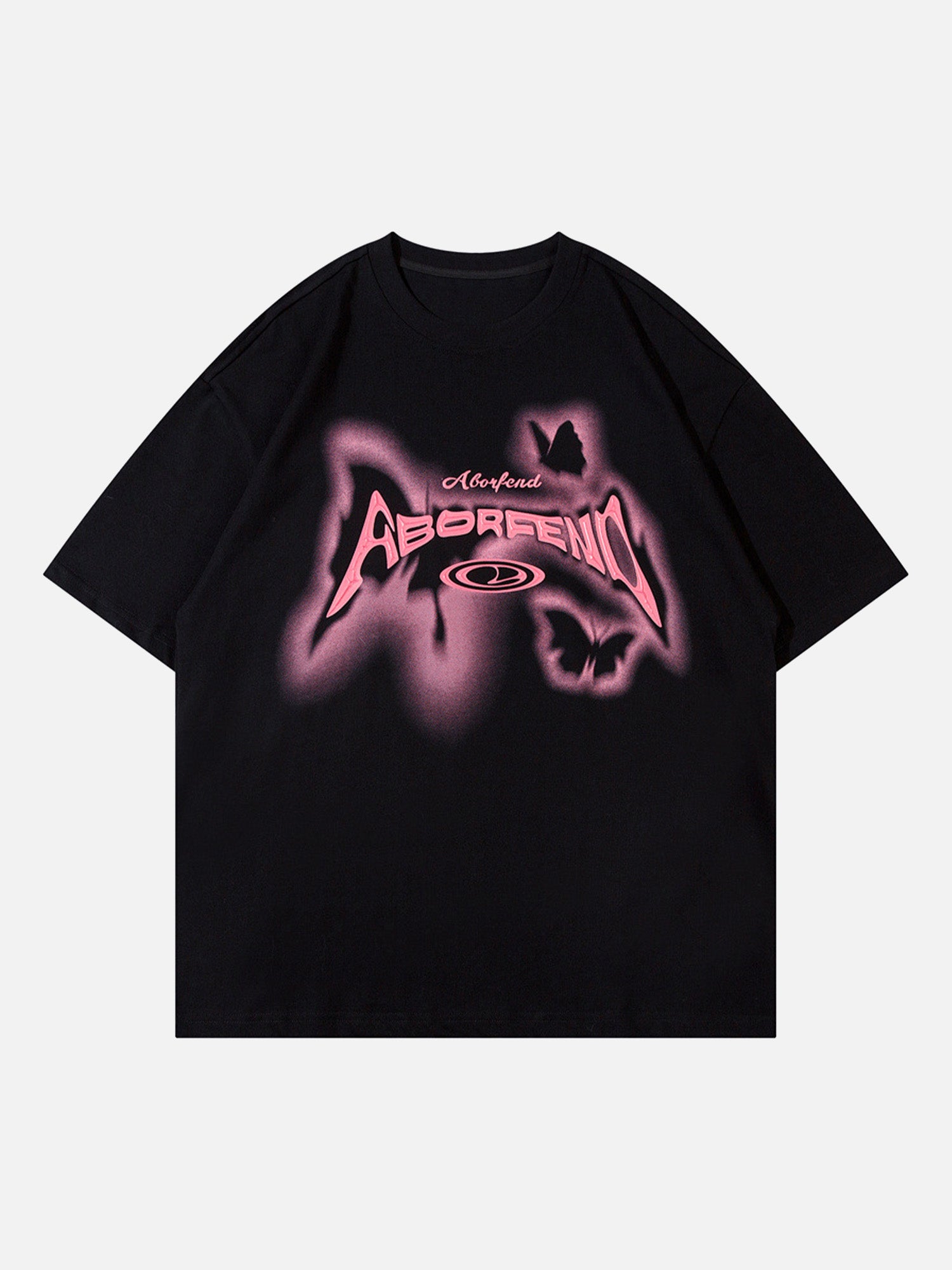 Thesupermade Design Butterfly Letter Inkjet Hip-hop Print T-shirt