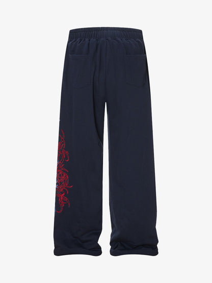 Stylish Wide-Leg Lounge Pants with Tribal Design for Comfort and Fashion