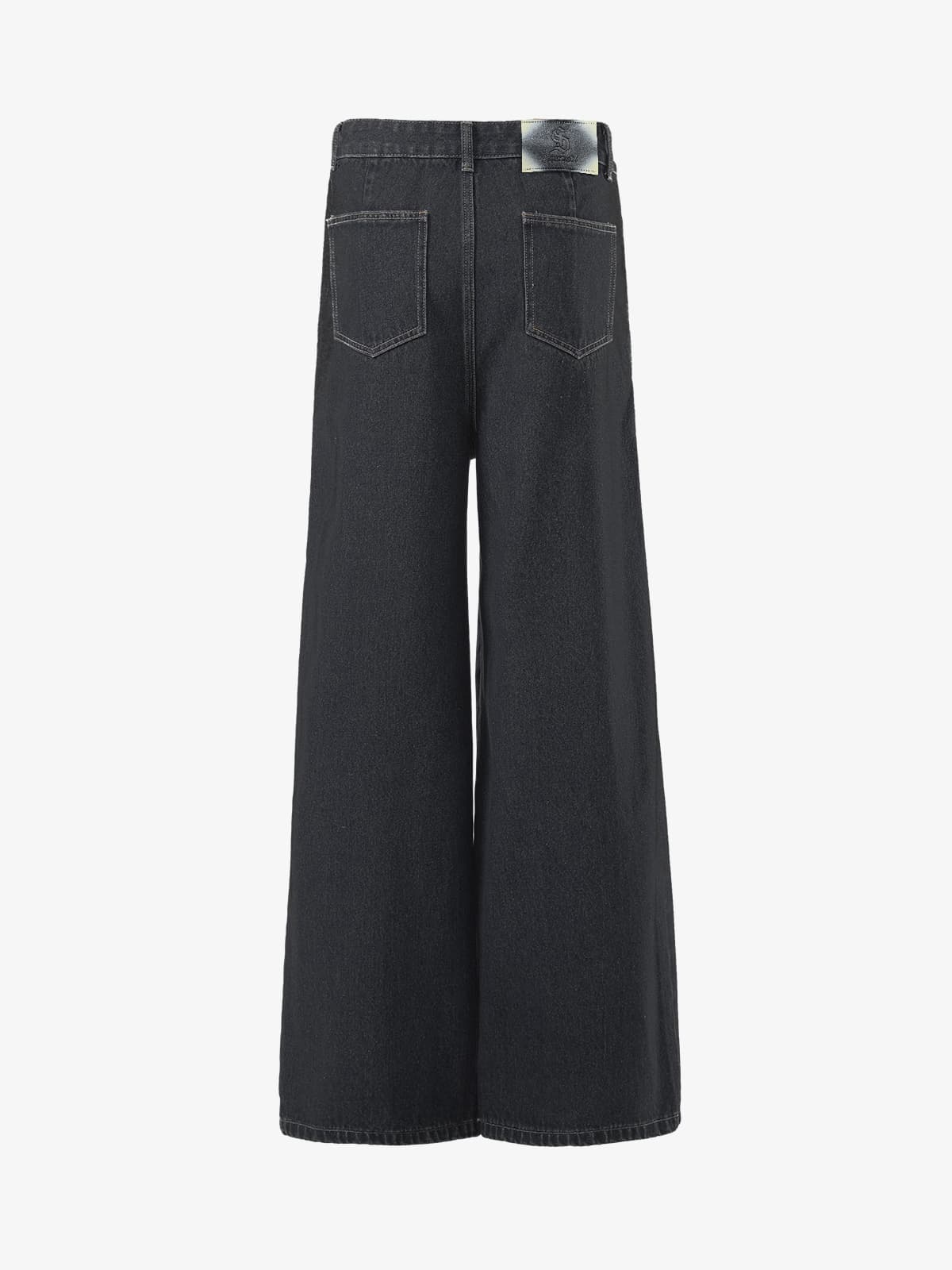 High-Waisted Wide-Leg Cargo Pants with Unique Pocket Design