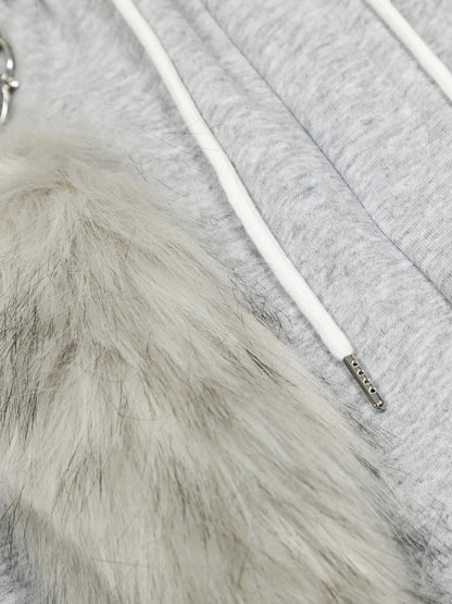 Stylish Wide-Leg Lounge Pants with Faux Fur Pom-Pom Detail