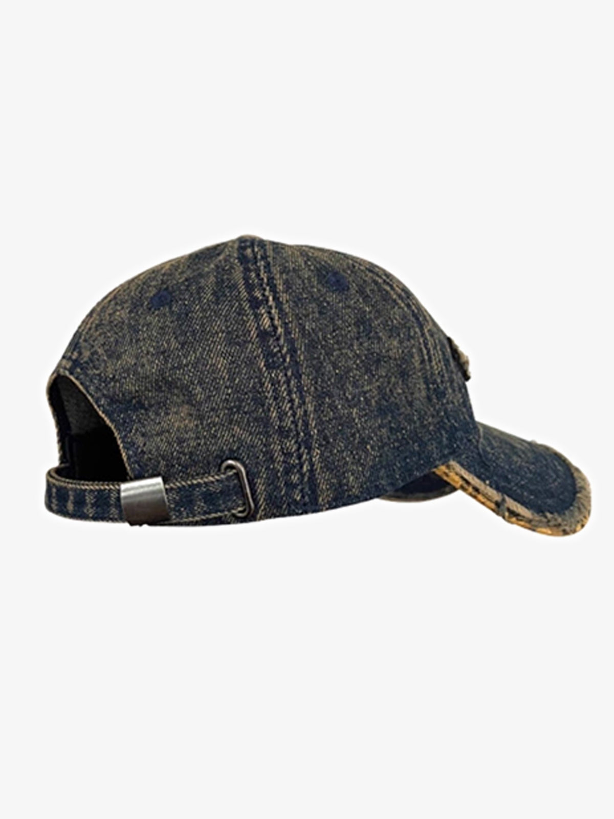 Stylish Denim Baseball Cap with Embroidered Letters for Casual Wear