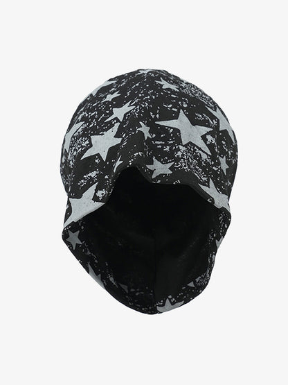 Stylish Star-Print Beanie for All Seasons - Trendy and Versatile Headwear