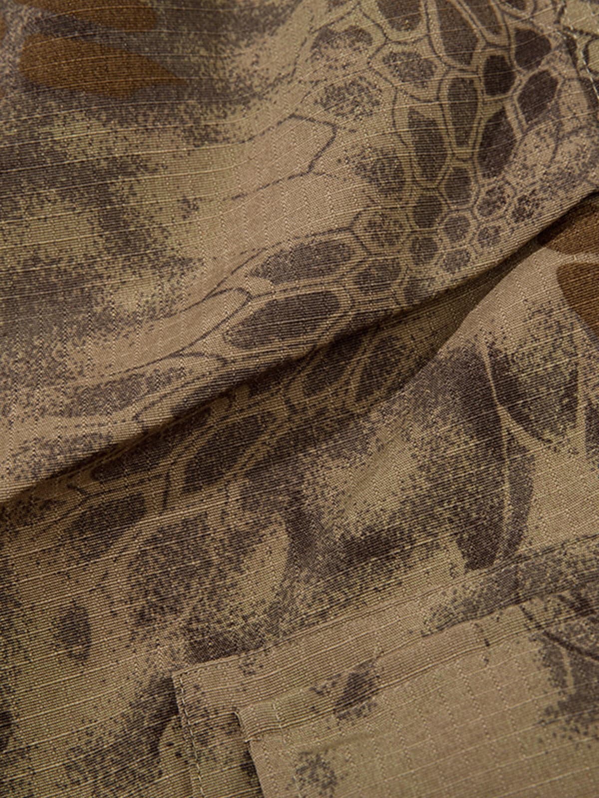 Camouflage Cargo Culottes with Adjustable Drawstring and Side Slits