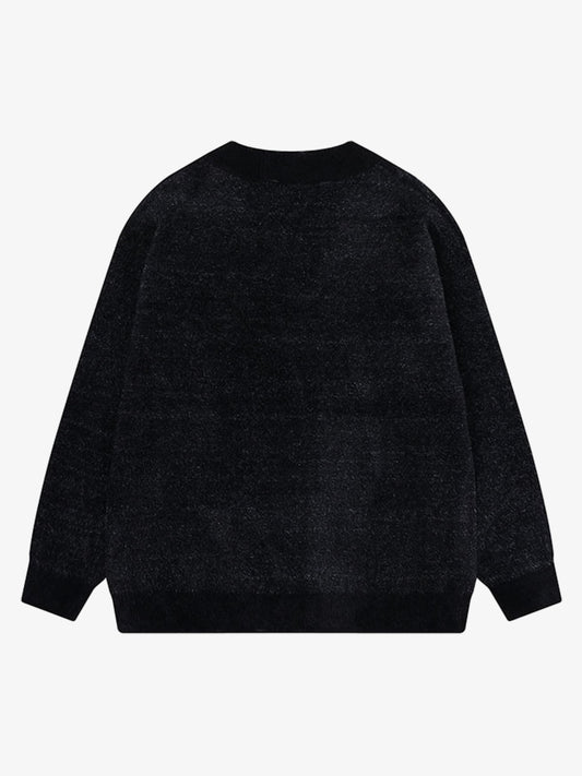 Stylish Butterfly Graphic V-Neck Sweater for Women