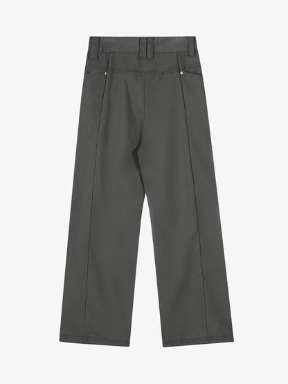High-Waisted Wide Leg Trousers with Pleated Design for Modern Style