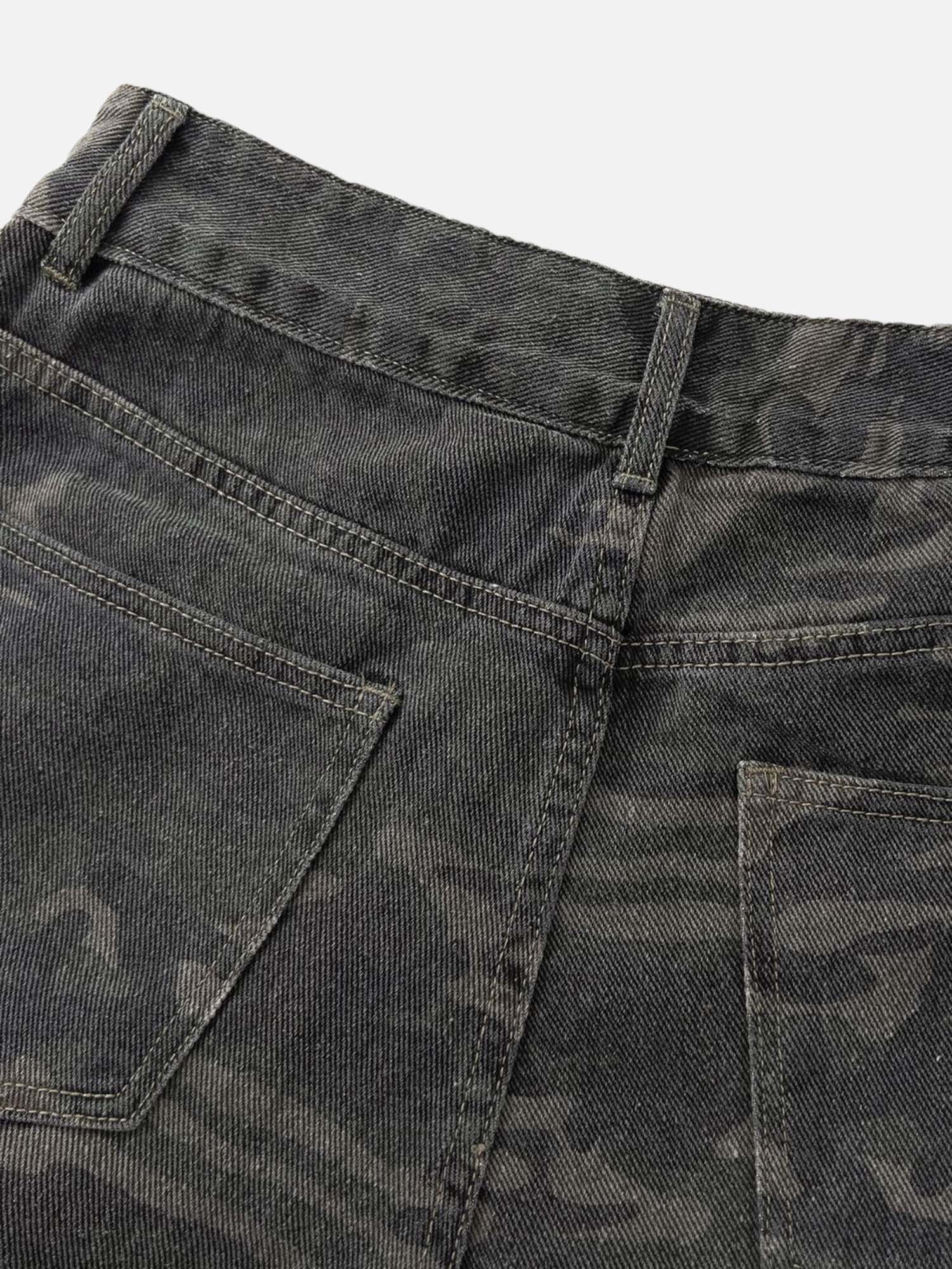 American Street Fashion Heavy Duty Camouflage Work Jeans