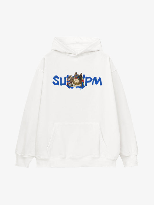 SUPM Cartoon Gold Chain Dog Head Pattern T-shirt