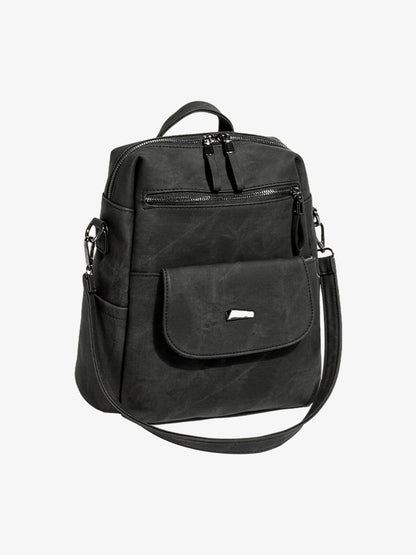 Suede Simple Dual-Use Large Capacity Backpack