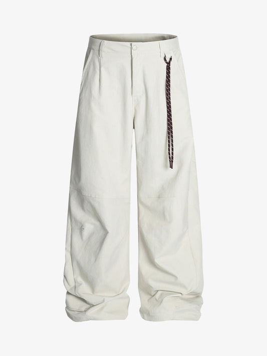 Belted Houndstooth Blazer Pants