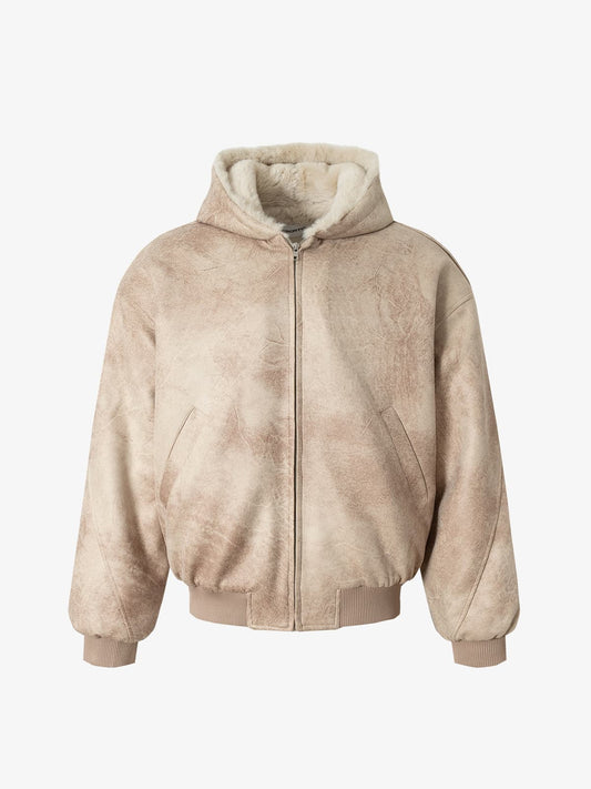 Winter-Ready Corduroy Jacket with Faux Fur Trim for Men