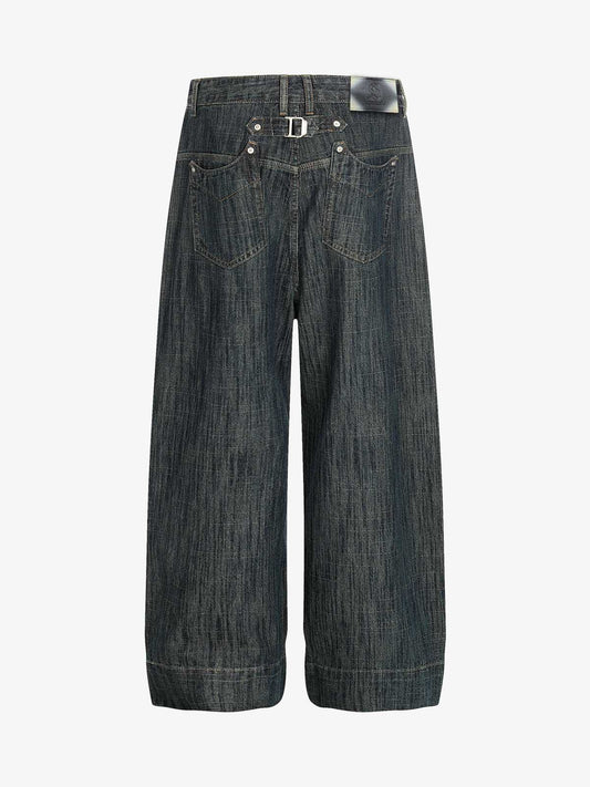 Wide-Leg High-Waisted Denim Trousers for Modern Fashionistas