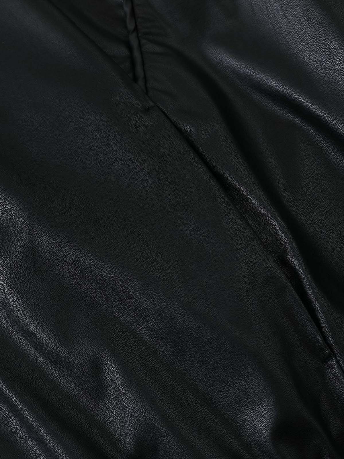 Stylish Black Puffer Jacket with High Neck and Bubble Sleeves for Women