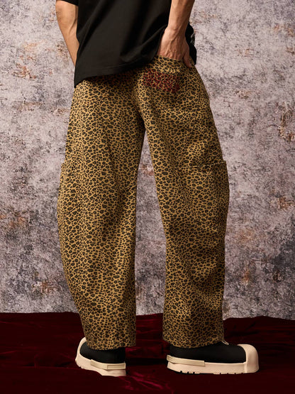 Cheetah Print Barrel Pants - 2416