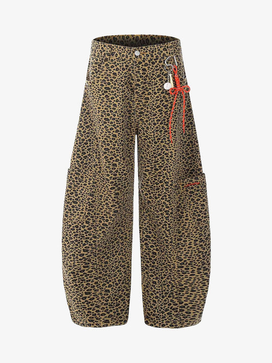 Cheetah Print Barrel Pants - 2416