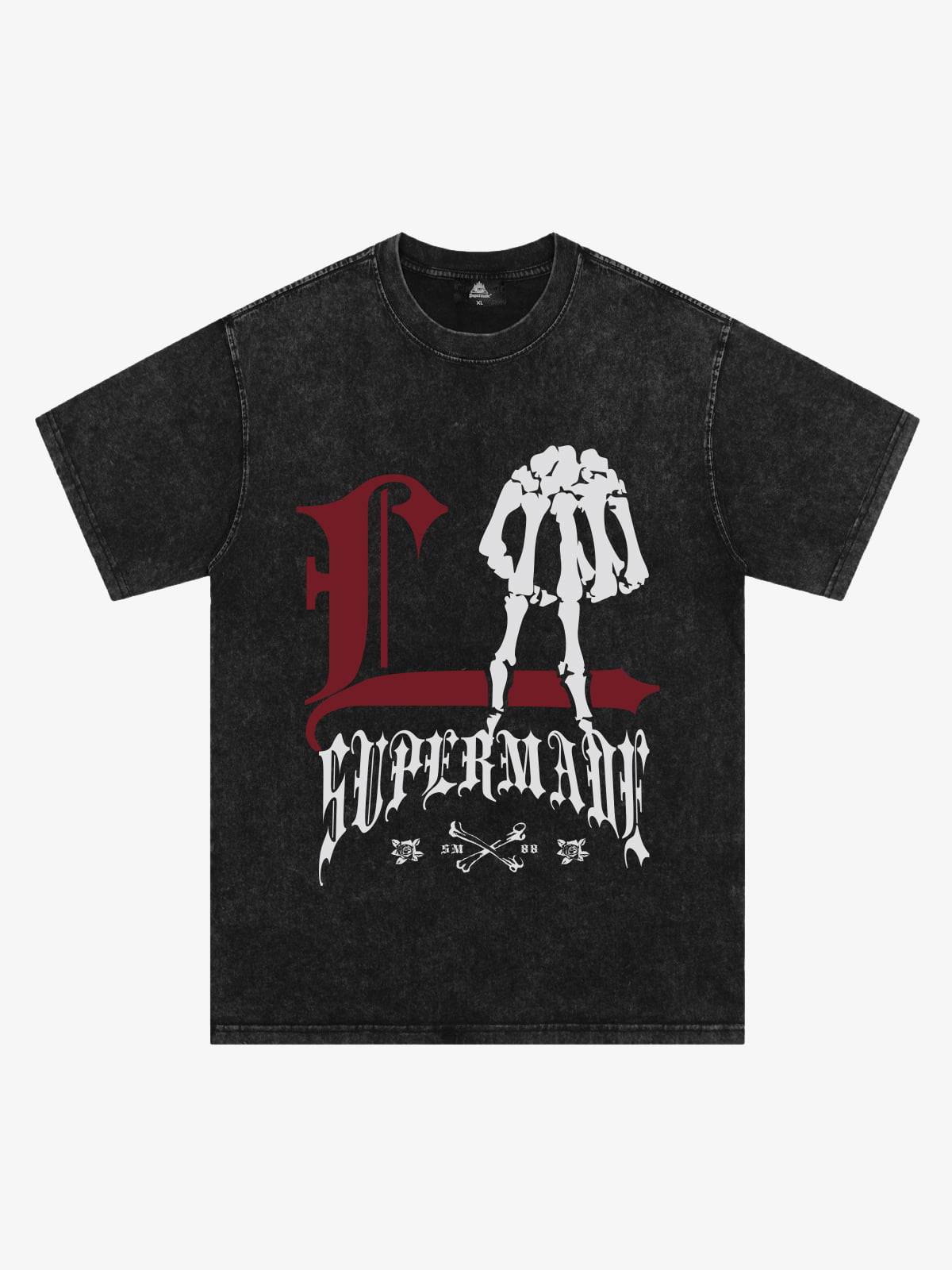 Original Gothic Skeleton Graphic Print T-Shirt