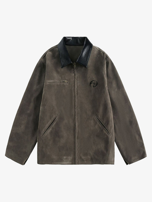 Retro Suede Detroit Motorcycle Jacket