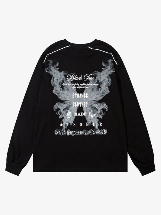 Thesupermade Star Chain Butterfly Long Sleeve T-shirt