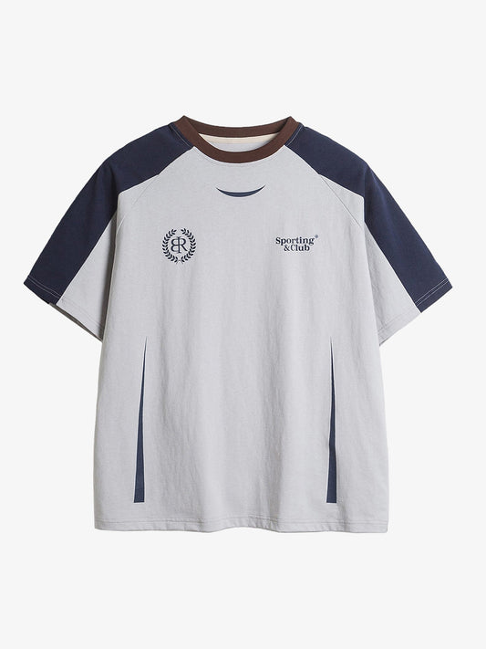 Thesupermade American Retro Patchwork Print T-shirt