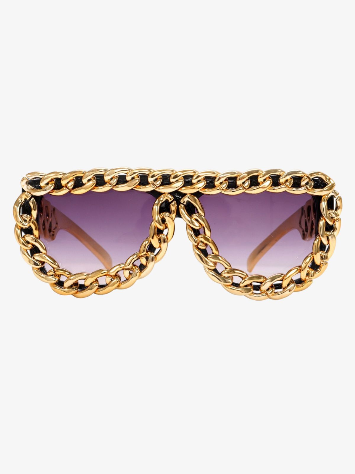 Street Square Frame Chain Sunglasses