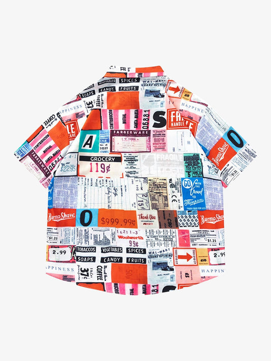 Thesupermade Street Full Printed Short-sleeved Shirts - 2259