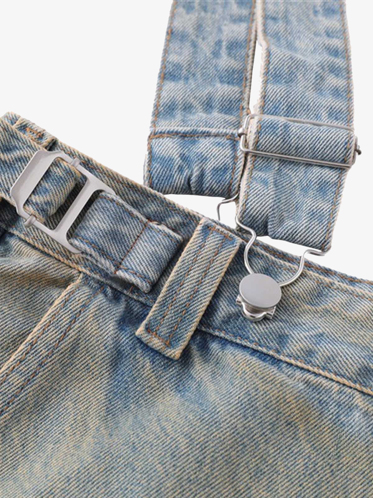 Distressed Washed Detachable Jeans